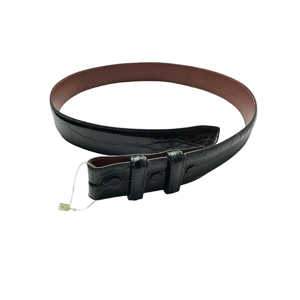 Bespoke Green Genuine American Alligator 1.5 Inch Width Belt Size Mens 30 NWOT